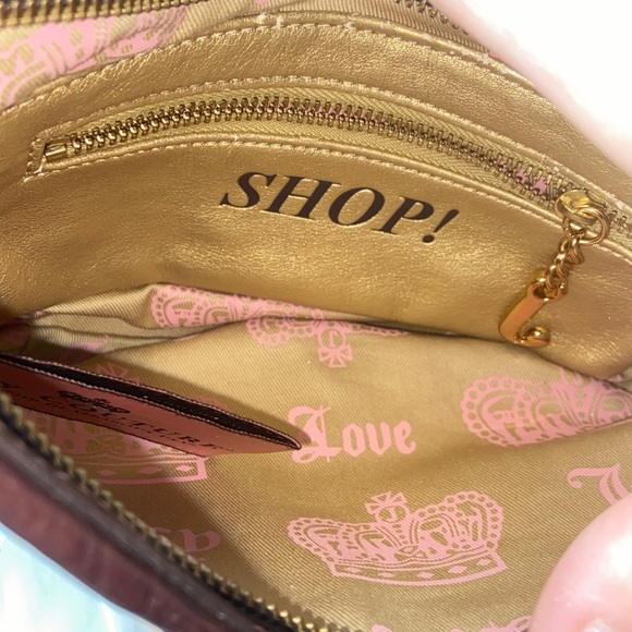 Y2K Juicy Couture BABY PINK velour shoulder bag Purse Bag RARE